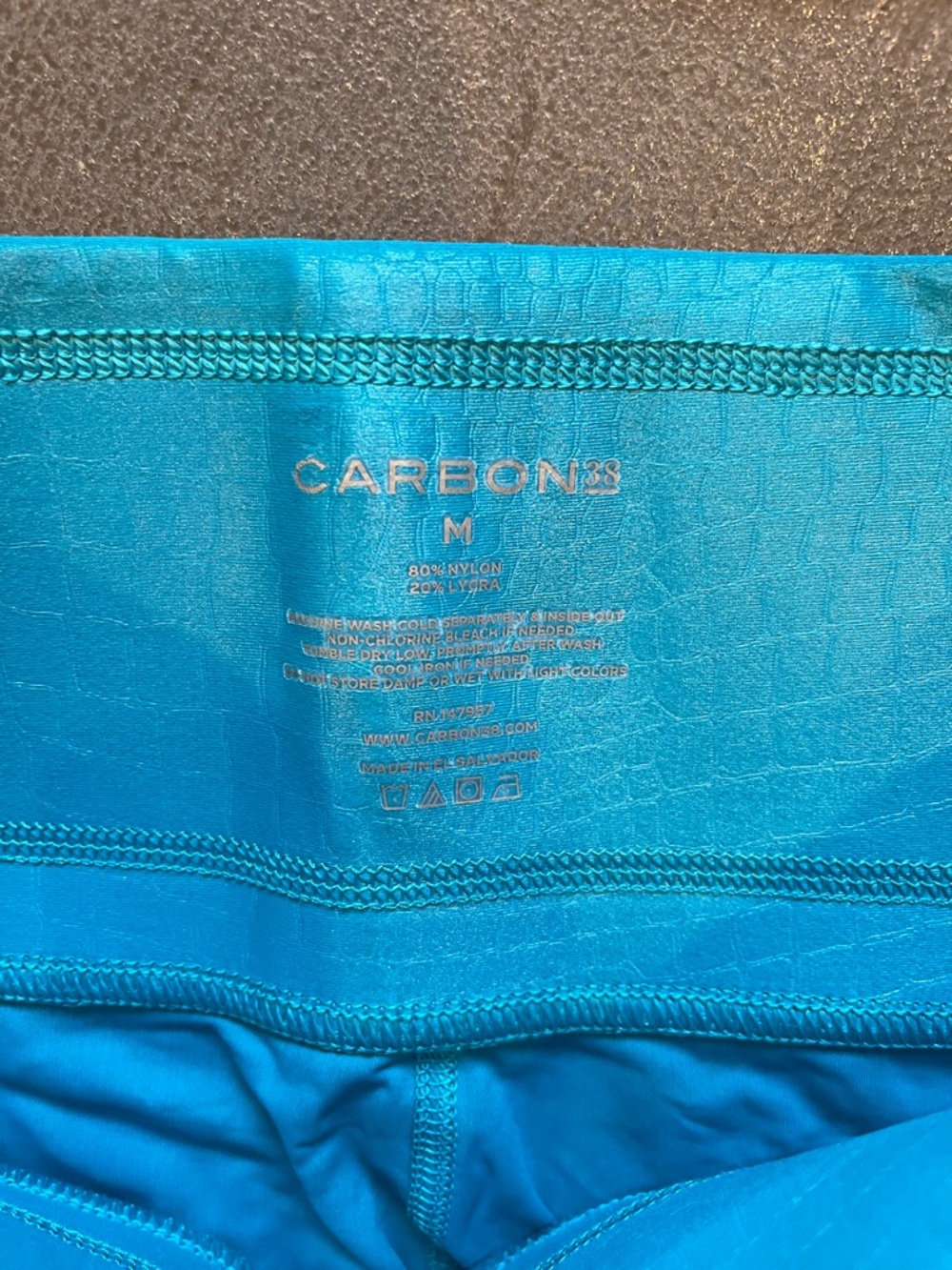 Carbon38 Bright Turquoise Sports Bra & Leggings Set - Picture 5 of 6